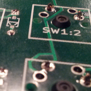 switches soldered in