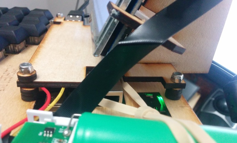 Side view of screen bracket