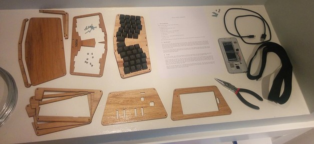 all the parts laid out